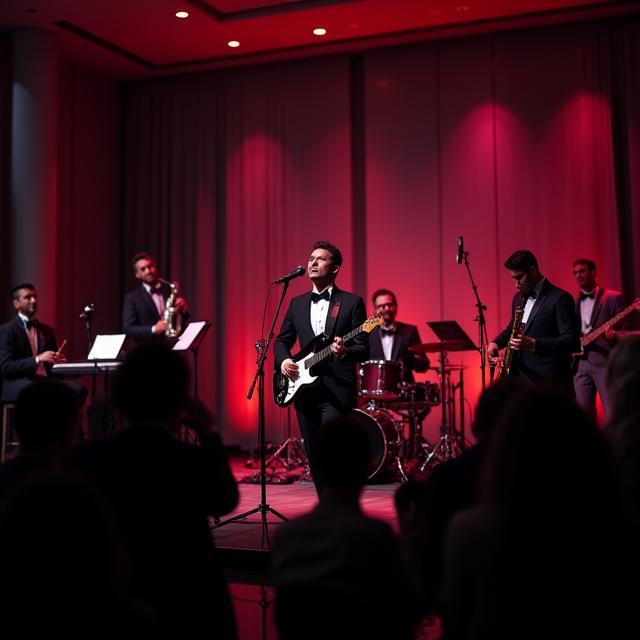 Bedrijfsevenement met jazzband