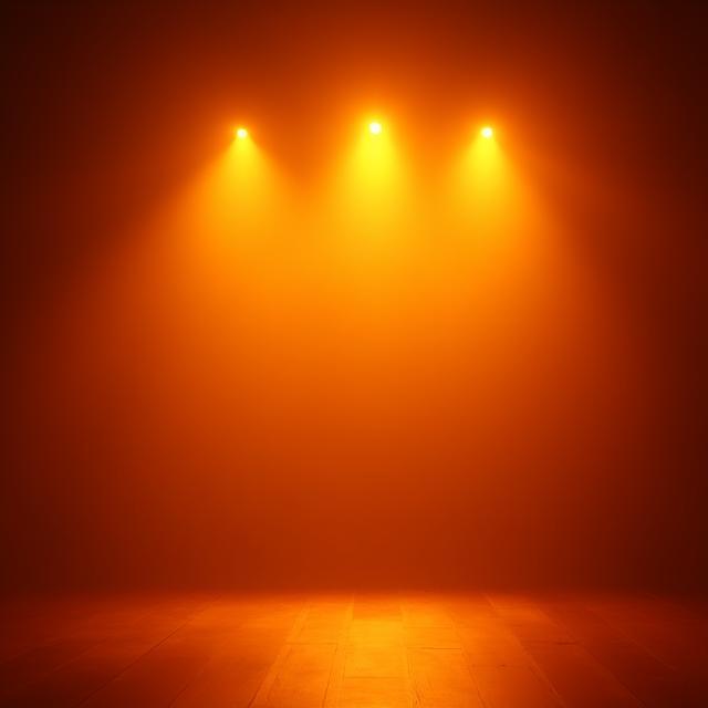 Podium met warme verlichting